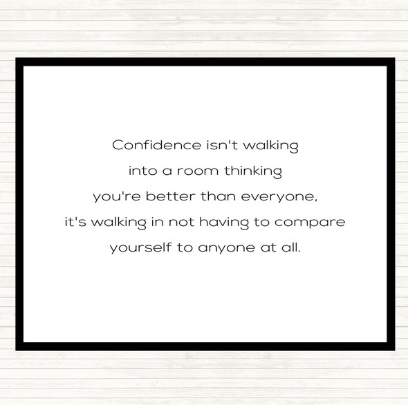 White Black Confidence Quote Mouse Mat Pad