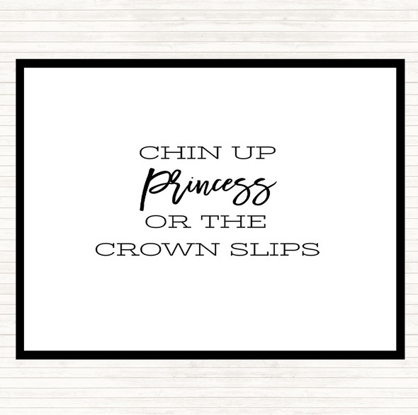 White Black Crown Slips Quote Mouse Mat Pad