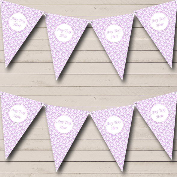 Lilac Pink And White Patterned Personalised Birthday Party Bunting