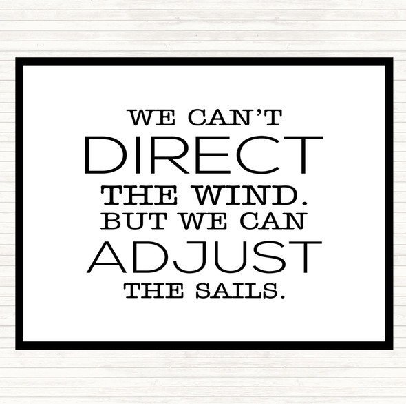 White Black Direct Wind Adjust Sails Quote Mouse Mat Pad