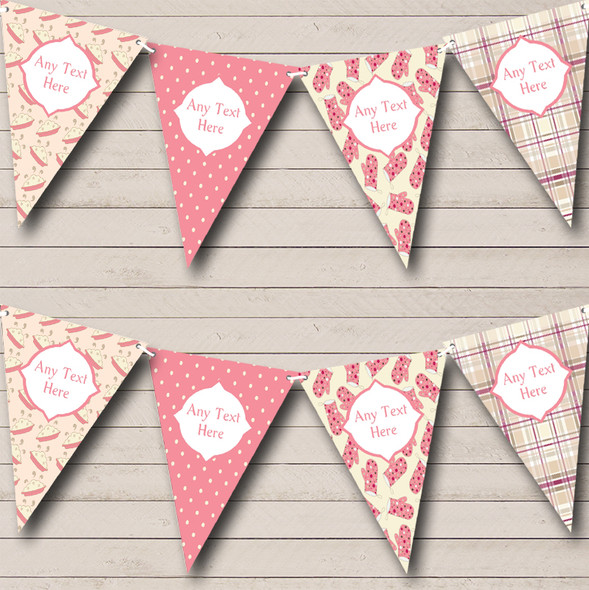 Cute Cake Baking Check Spots Personalised Birthday Party Bunting