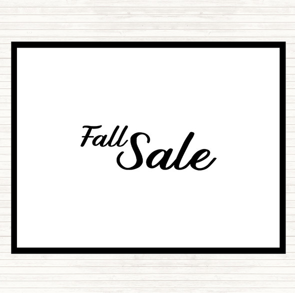 White Black Fall Sale Quote Mouse Mat Pad