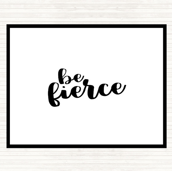 White Black Fierce Quote Mouse Mat Pad