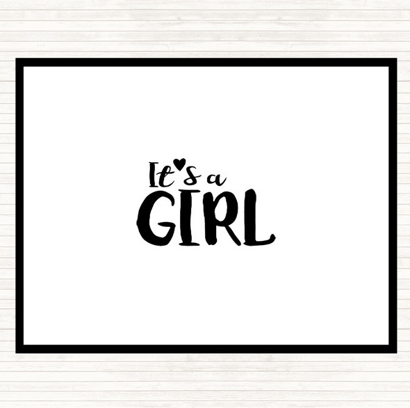 White Black Girl Quote Mouse Mat Pad