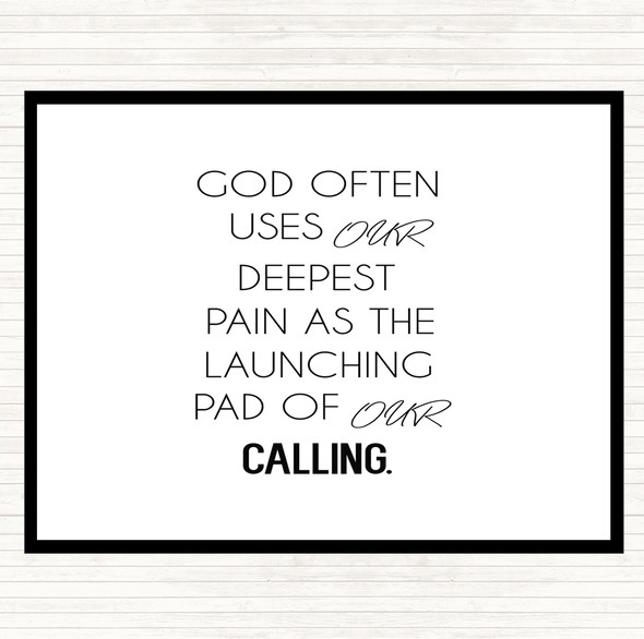 White Black God Often Uses Quote Mouse Mat Pad
