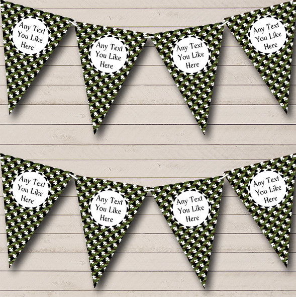 Green Camouflage Army Soldier Personalised Carnival Fete Street Party Bunting