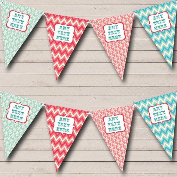 Damask Style Circus Personalised Carnival Fete Street Party Bunting