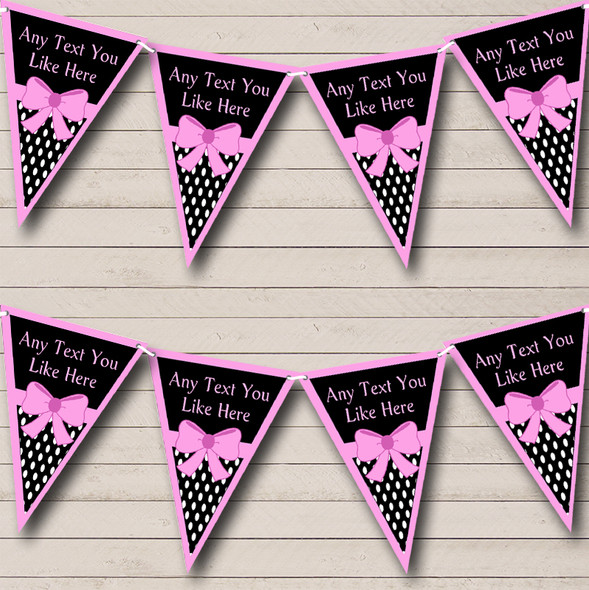Baby Pink & Polkadot Personalised Children's Birthday Party Bunting