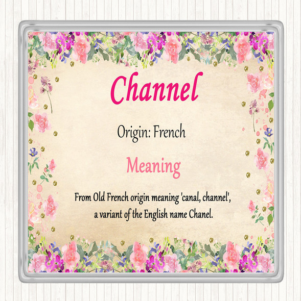 Channel Name Meaning Drinks Mat Coaster Floral