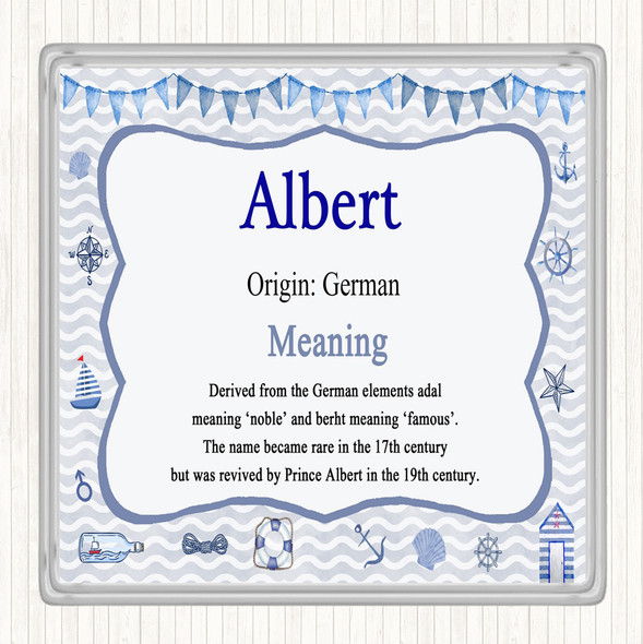 Albert Name Meaning Drinks Mat Coaster Nautical