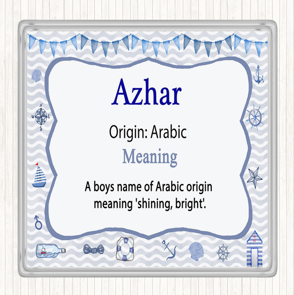 Azhar Name Meaning Drinks Mat Coaster Nautical