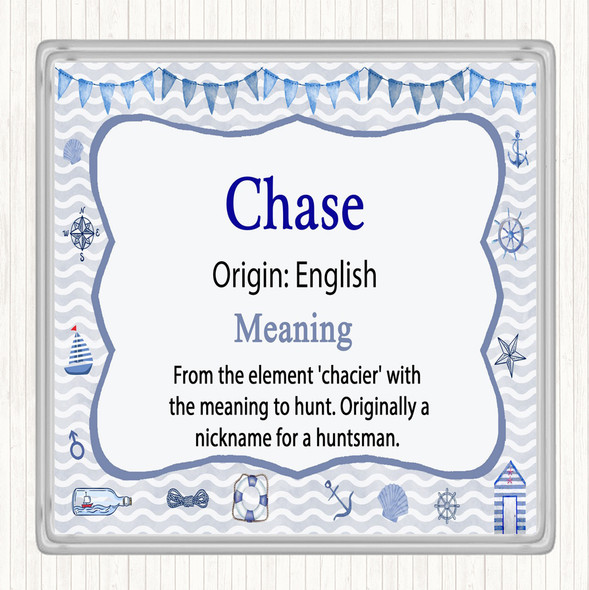 Chase Name Meaning Drinks Mat Coaster Nautical