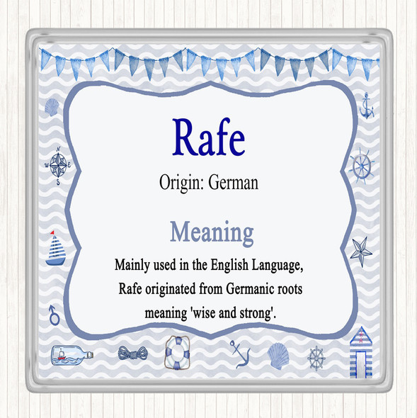 Rafe Name Meaning Drinks Mat Coaster Nautical