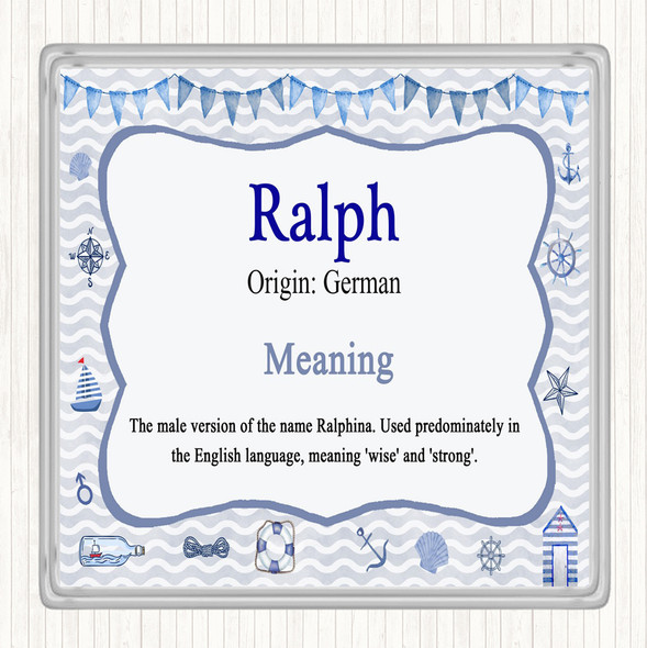 Ralph Name Meaning Drinks Mat Coaster Nautical