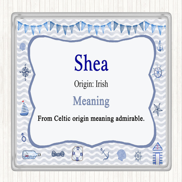 Shea Name Meaning Drinks Mat Coaster Nautical