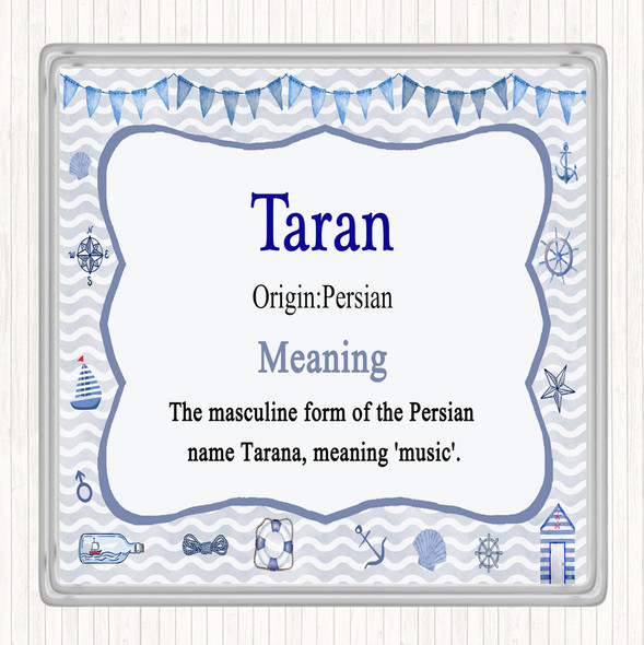Taran Name Meaning Drinks Mat Coaster Nautical