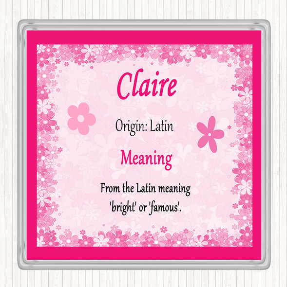 Naina Name Meaning Drinks Mat Coaster Pink The Card Zoo