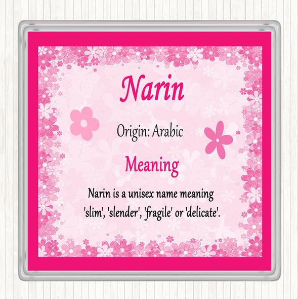 Naomi Name Meaning Drinks Mat Coaster Pink