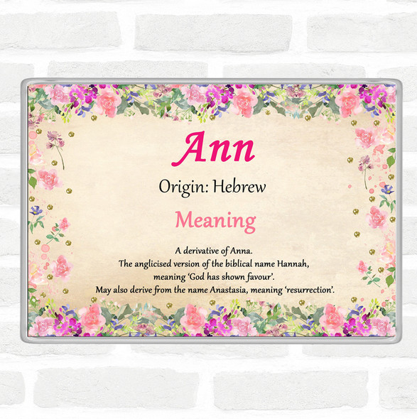 Ann Name Meaning Jumbo Fridge Magnet Floral