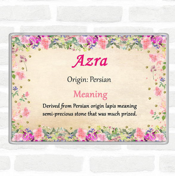Azra Name Meaning Jumbo Fridge Magnet Floral