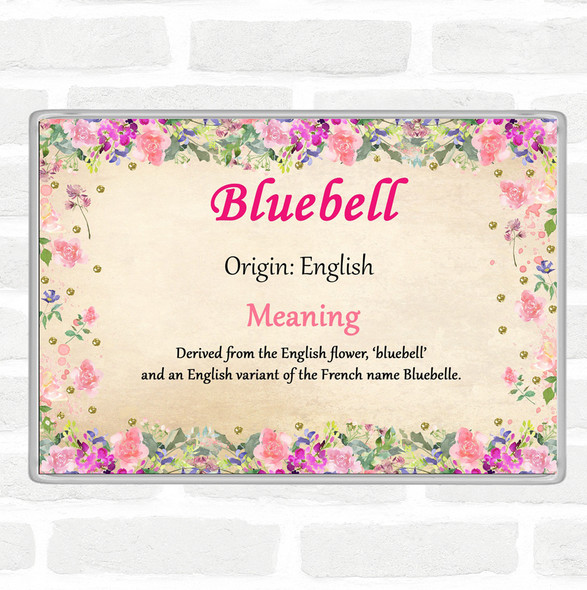 bell Name Meaning Jumbo Fridge Magnet Floral