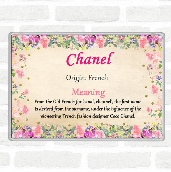 Chanel Name Meaning Jumbo Fridge Magnet Floral