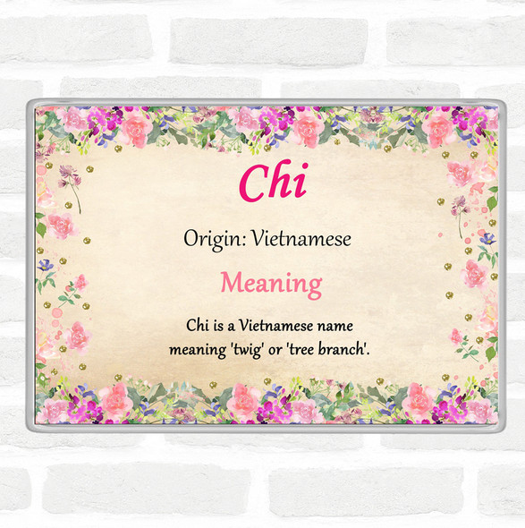 Chi Name Meaning Jumbo Fridge Magnet Floral
