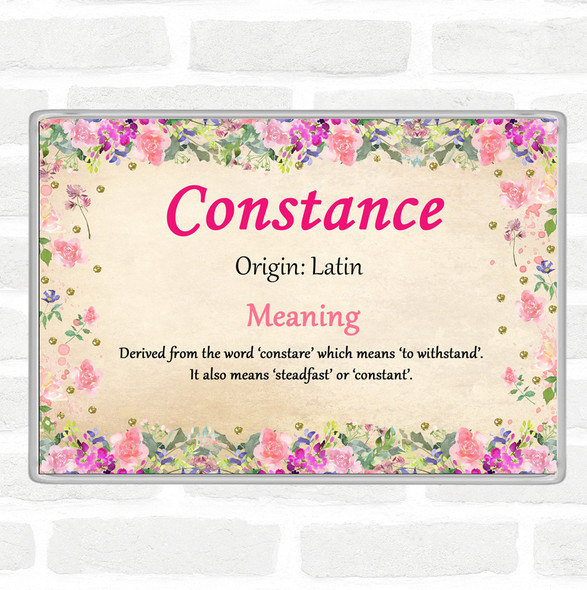 Constance Name Meaning Jumbo Fridge Magnet Floral