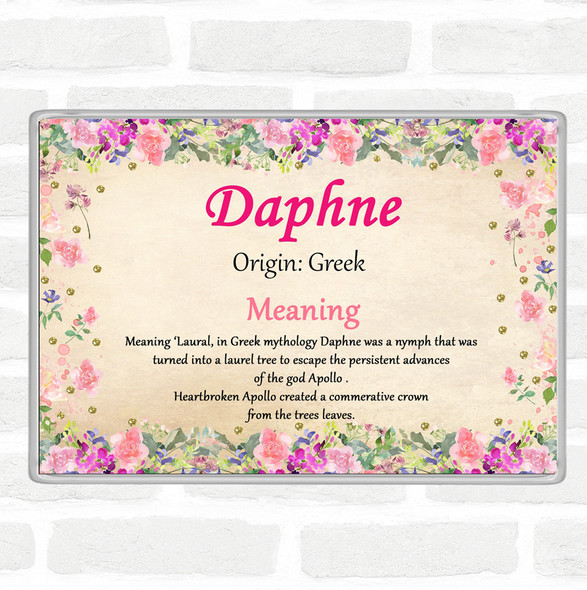 Daphne Name Meaning Jumbo Fridge Magnet Floral