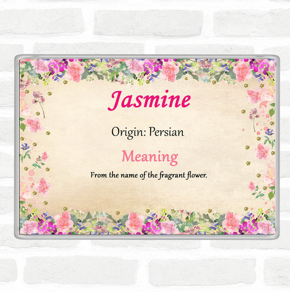 Jasmine Name Meaning Jumbo Fridge Magnet Floral