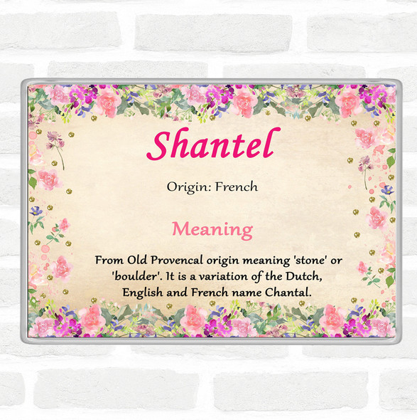 Shantel Name Meaning Jumbo Fridge Magnet Floral