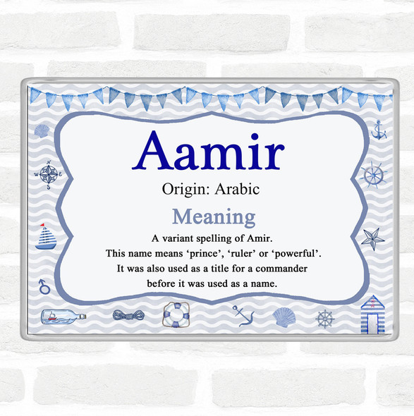 Aamir Name Meaning Jumbo Fridge Magnet Nautical