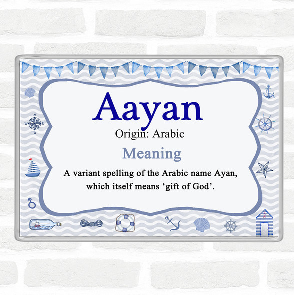 Aayan Name Meaning Jumbo Fridge Magnet Nautical