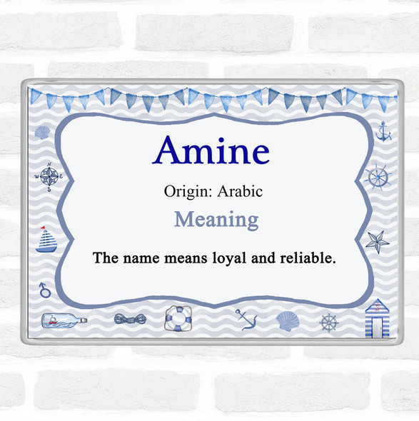 Amine Name Meaning Jumbo Fridge Magnet Nautical