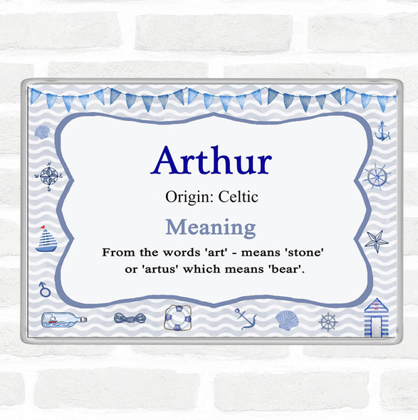 Arthur Name Meaning Jumbo Fridge Magnet Nautical