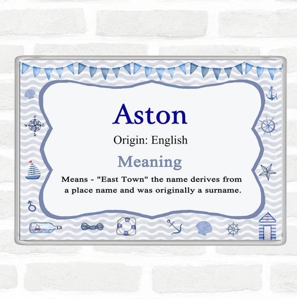 Aston Name Meaning Jumbo Fridge Magnet Nautical