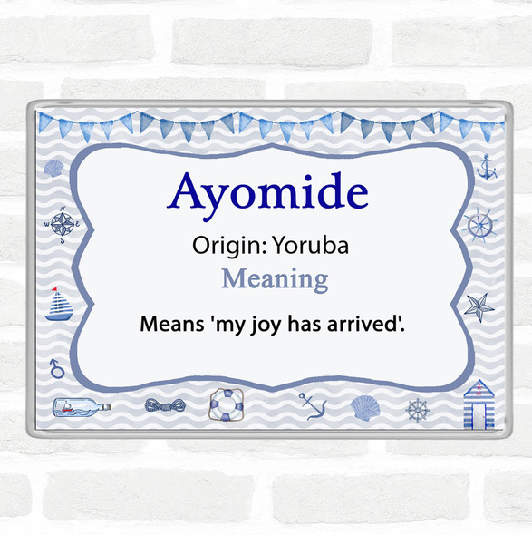 Ayomide Name Meaning Jumbo Fridge Magnet Nautical
