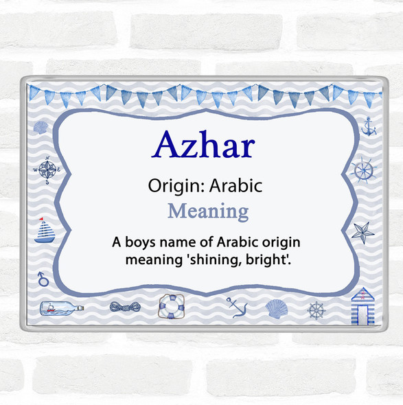 Azhar Name Meaning Jumbo Fridge Magnet Nautical