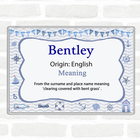 Bentley Name Meaning Jumbo Fridge Magnet Nautical