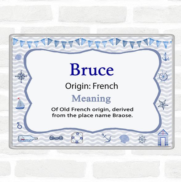 Bruce Name Meaning Jumbo Fridge Magnet Nautical