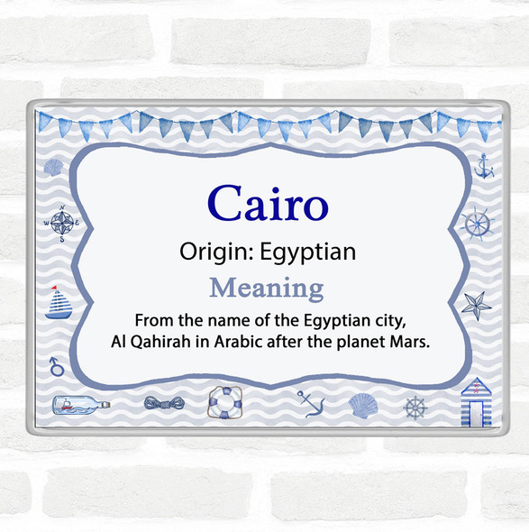 Cairo Name Meaning Jumbo Fridge Magnet Nautical