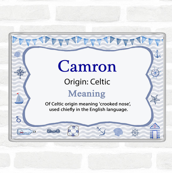 Camron Name Meaning Jumbo Fridge Magnet Nautical