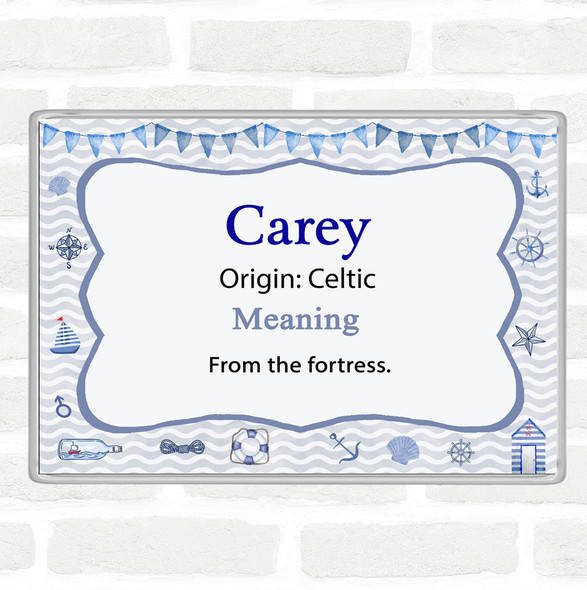 Carey Name Meaning Jumbo Fridge Magnet Nautical