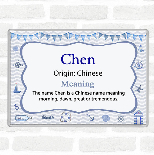 Chen Name Meaning Jumbo Fridge Magnet Nautical