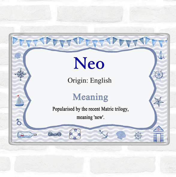 Neo Name Meaning Jumbo Fridge Magnet Nautical