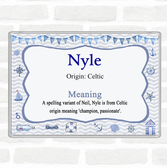 Nyle Name Meaning Jumbo Fridge Magnet Nautical