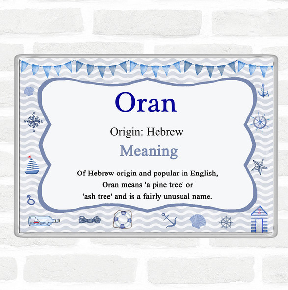 Oran Name Meaning Jumbo Fridge Magnet Nautical