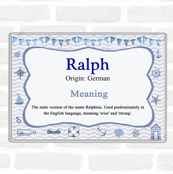 Ralph Name Meaning Jumbo Fridge Magnet Nautical