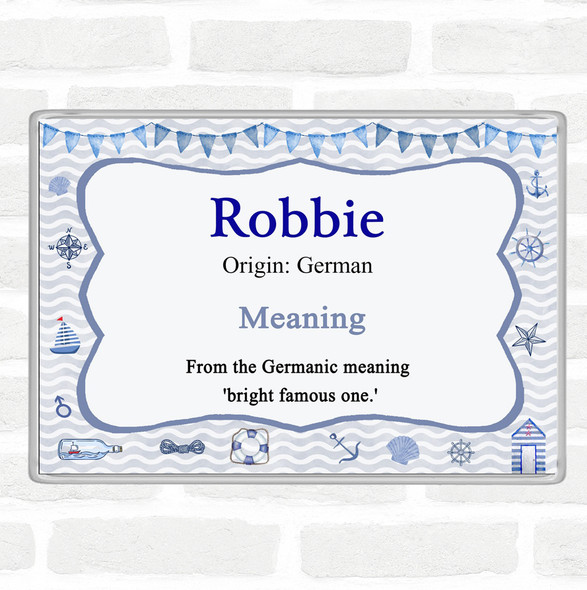 Robbie Name Meaning Jumbo Fridge Magnet Nautical