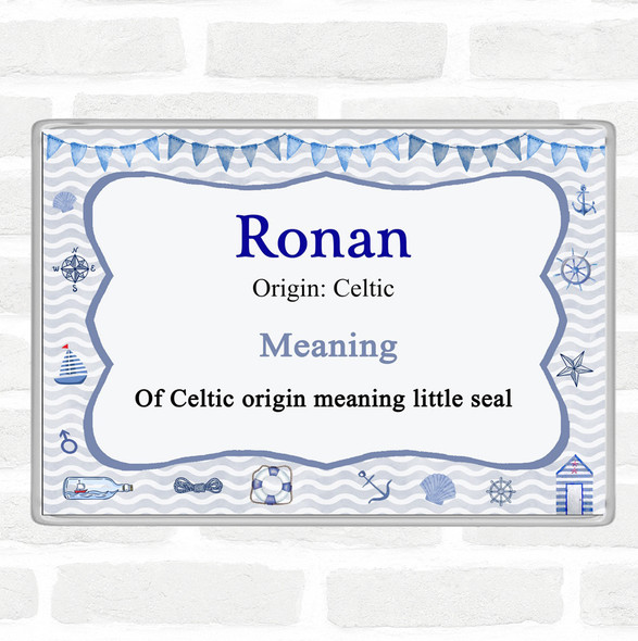 Ronan Name Meaning Jumbo Fridge Magnet Nautical